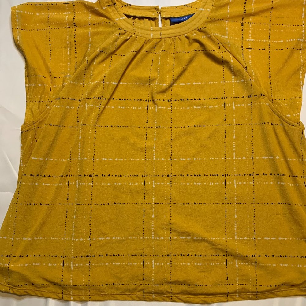 Apt 9 Women's Sleeveless Top Gold Print  Sz. L 003